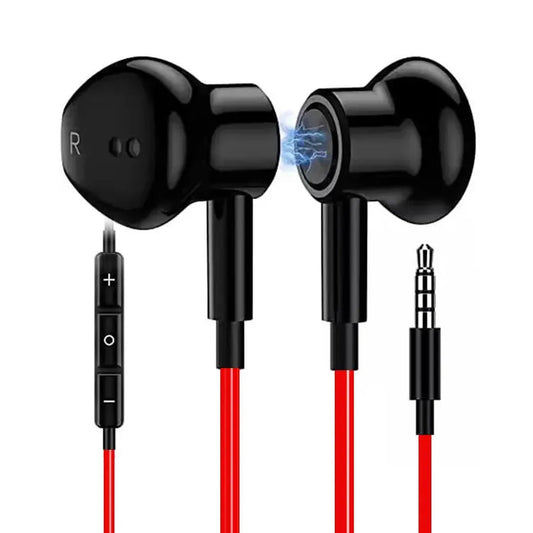 JMT-049482 Wired Earphones with Microphone for iPhone and Android - 3.5mm Stereo Headset