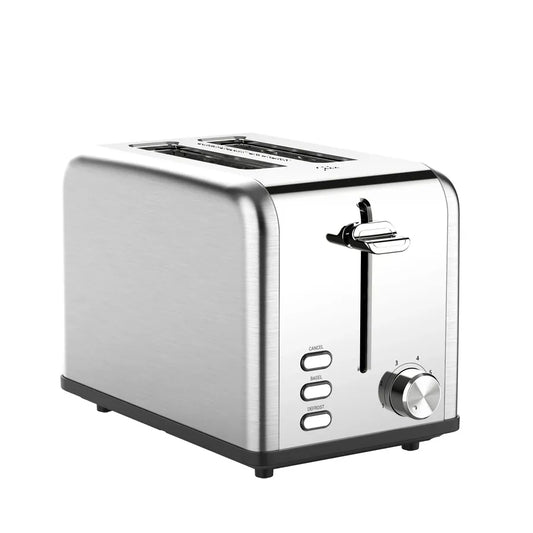 JMT-050634 Extra Wide Slot Stainless Steel 2-Slice Electric Bread Toaster for Household Use