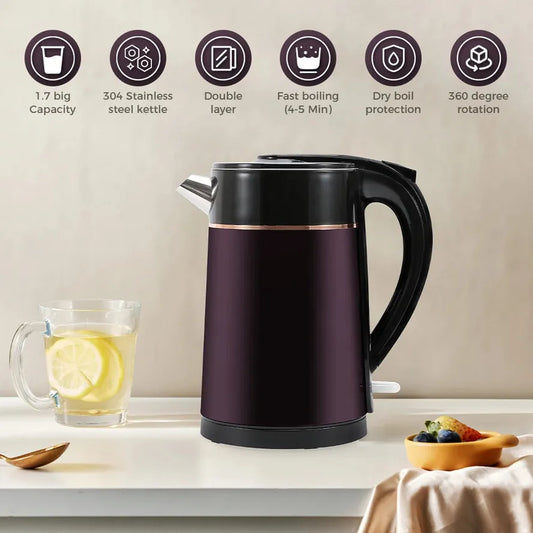 JMT-051082 Fast Heating Stainless Steel Electric Kettle for Family Use, 4-6 Minute Boiling Time