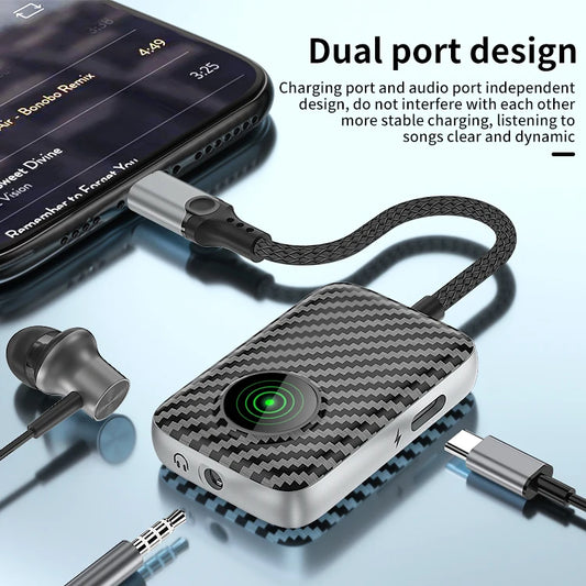 JMT-052938 Type-C to 3.5mm Headphone Jack Adapter with Audio and Charging Splitter for iPhone 15