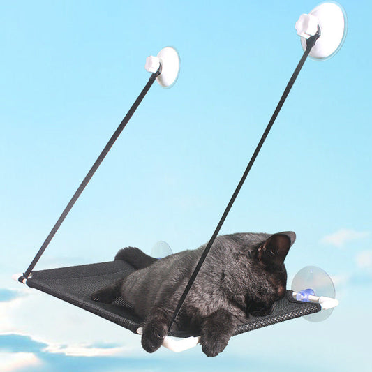 JMT-054282 Suction Cup Dual-Layer Cat Hammock for Comfortable Pet Relaxation