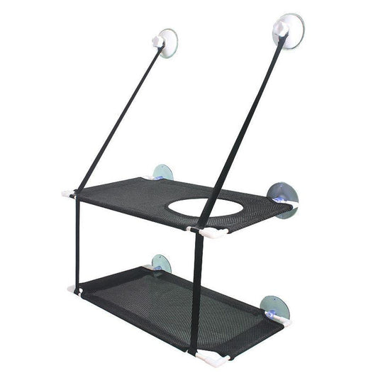 JMT-054282 Suction Cup Dual-Layer Cat Hammock for Comfortable Pet Relaxation