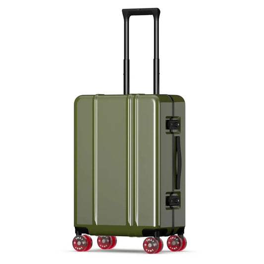 JMT-056458 Customisable Logo Travel Trolley Suitcase with Aluminium Frame and Spinner Wheels