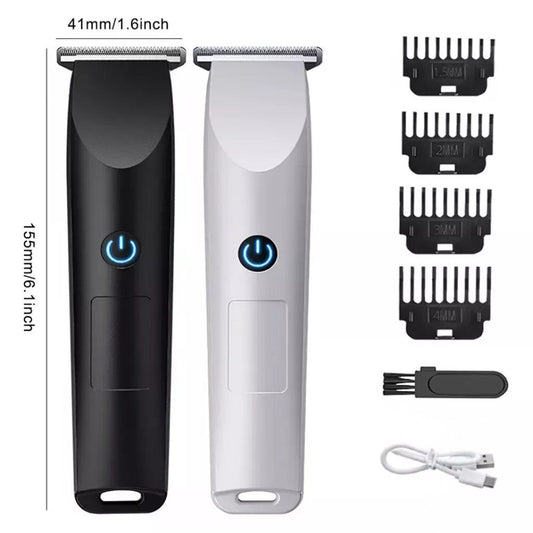 JMT-065866 Rechargeable Men's Electric Beard Trimmer with R-shaped Blade for Safe Shaving