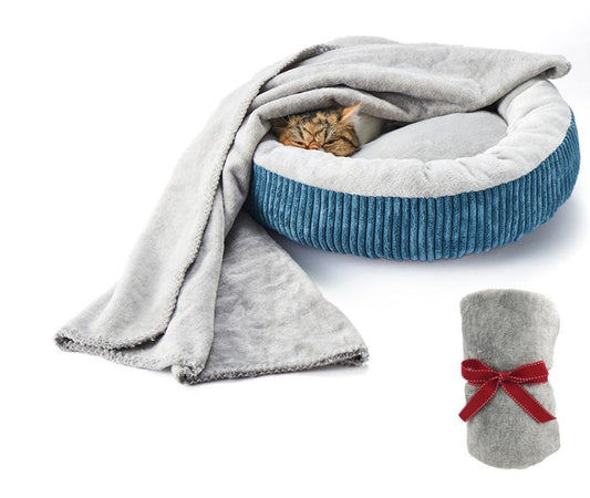 JMT-065930 Ultra-Soft Grey Polyester Dog Blanket for Deep Sleeping - 70 CM x 100 CM