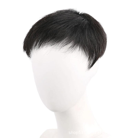 JMT-067466 Men's Natural Real Hair Short Wig - Breathable Design for All Skin Tones and Face Shapes