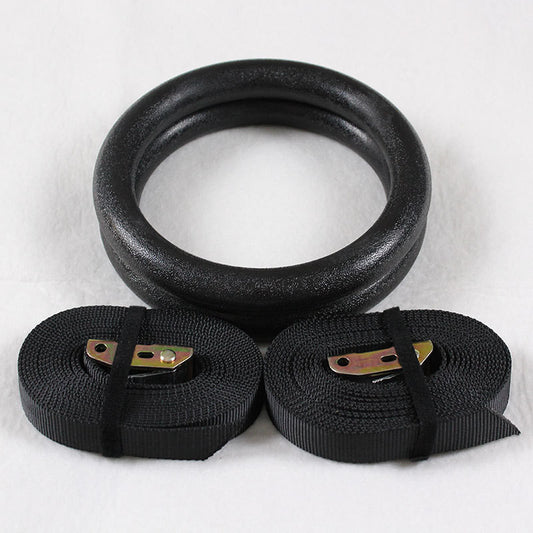 JMT-067850 Adjustable ABS Fitness Rings with Strap Loops for CrossFit and Gymnastics Training