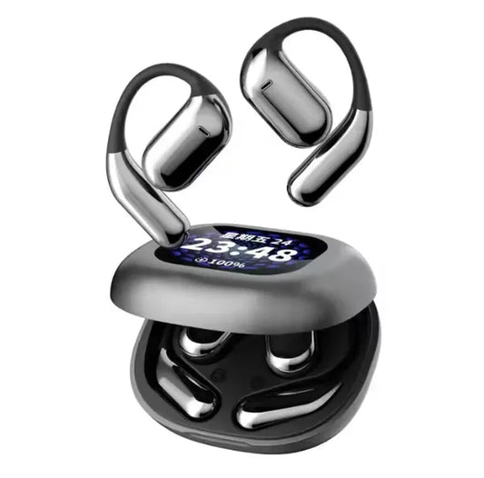JMT-076170 AI Language Translation Wireless Earbuds with LCD Touch Screen and Bluetooth Connectivity