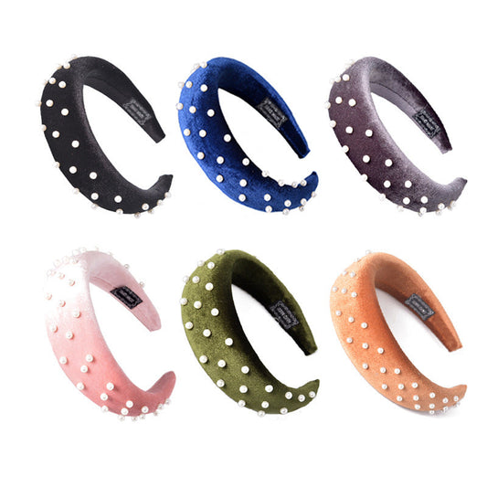 JMT-079818 Thickened Spongewool Hair Hoop with Wide Edge in Various Colors