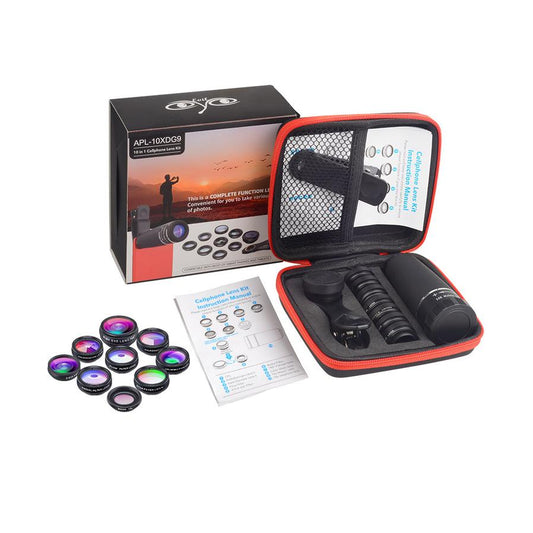 JMT-080202 High-Definition Adjustable Fisheye and Telephoto Wide-Angle Lens Set for Mobile Phones