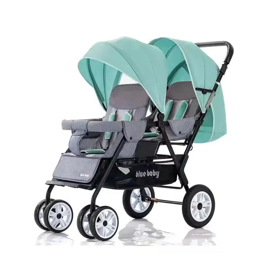 JMT-089482 3 in 1 Foldable Twin Baby Stroller for Infants 0-3 Years - European Design