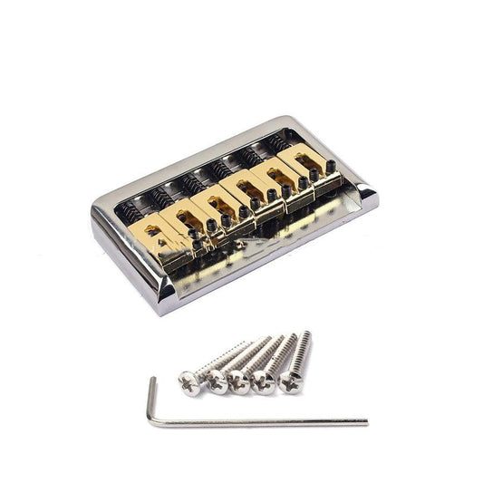 JMT-108490 Six String Guitar Bridge with Silver Brass Saddle