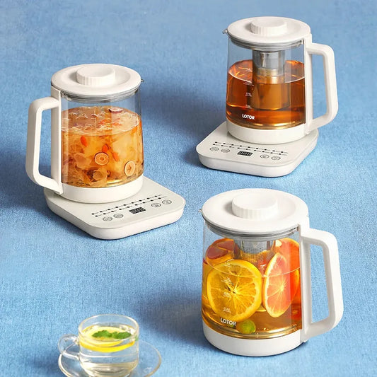 JMT-116618 Smart Electric Glass Kettle with Tea Infuser - 800W High Borosilicate Glass, Ideal for Liquid Heating and Tea Brewing