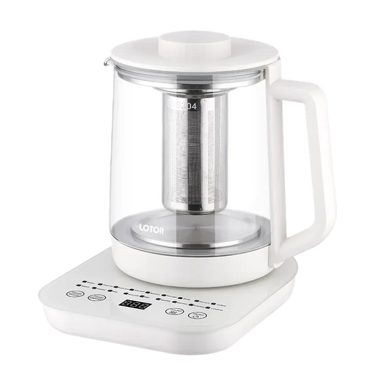 JMT-116618 Smart Electric Glass Kettle with Tea Infuser - 800W High Borosilicate Glass, Ideal for Liquid Heating and Tea Brewing