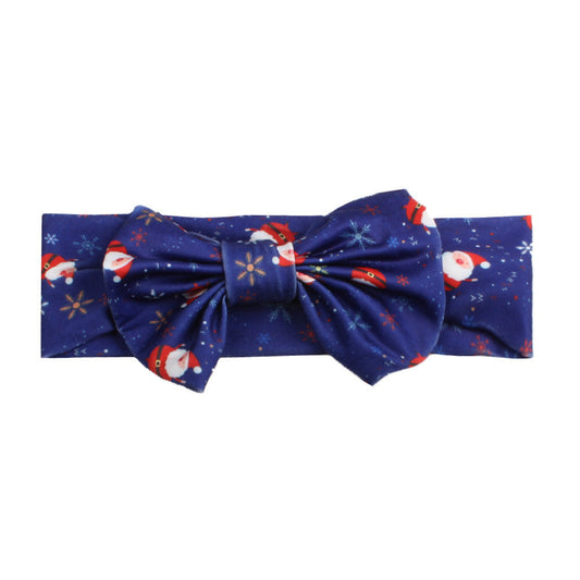 JMT-120330 Bow Print Headband for Children - Woven Fabric Accessory