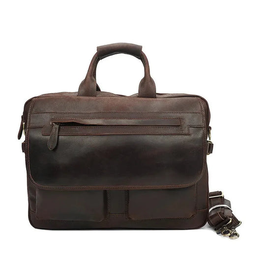 JMT-124810 Leather Crossbody Briefcase for Men - Custom Logo Business Handbag