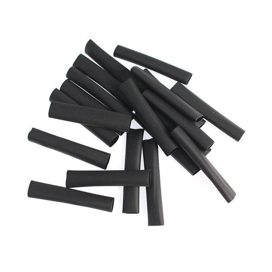 JMT-126730 Black Heat Shrink Tube Kit - Flame Retardant, Waterproof, 2:1 Ratio Polyolefin, for Cables and USB Connections