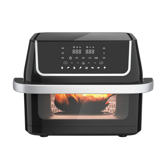 JMT-136522 Stainless Steel Dual-Basket Air Fryer with Anti-Fingerprint Coating - 10L Capacity