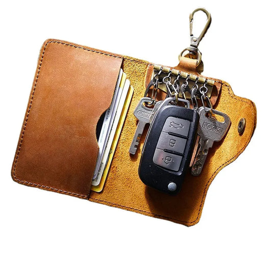 JMT-140106 Handmade Leather Multi-functional Key Case and Card Holder for Men and Women