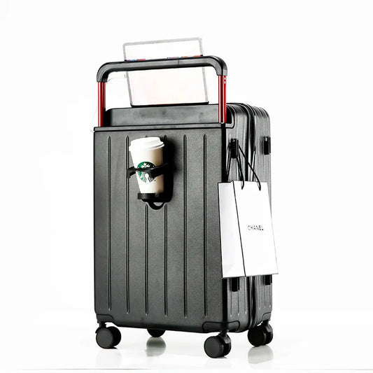 JMT-144714 Wide Handle Laptop Cabin Suitcase for Students - Travel Trolley Case with Easy Mobility