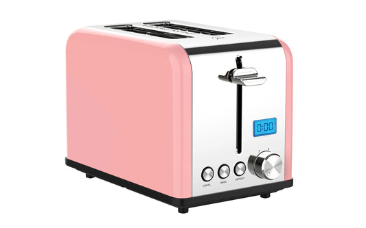 JMT-146634 Extra Wide Slot Bread Toaster with Reheat, Defrost, and Cancel Functions - 6-Level Browning Control, Retro Design