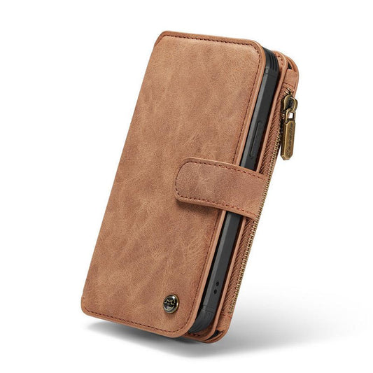 JMT-161162 Mobile Phone Split Flip Case for Apple - Imitation Leather, Available in Brown, Red, and Black
