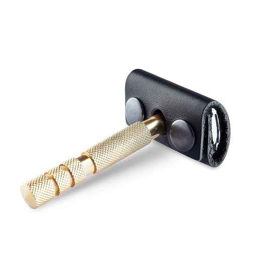 JMT-164170 Genuine Leather Case for Double Edge Safety Razor - Travel Protector Cover