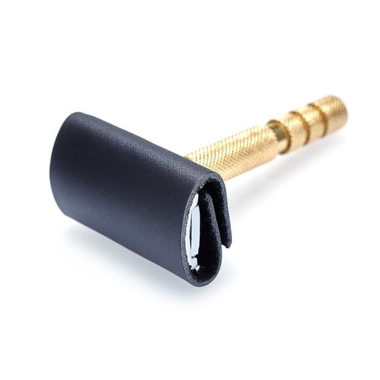JMT-164170 Genuine Leather Case for Double Edge Safety Razor - Travel Protector Cover