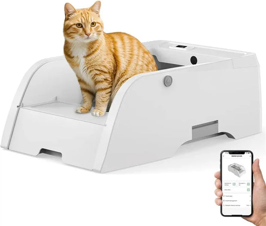 JMT-171210 Automatic Self-Cleaning Cat Litter Box with 6L Capacity – Easy Maintenance Smart Toilet
