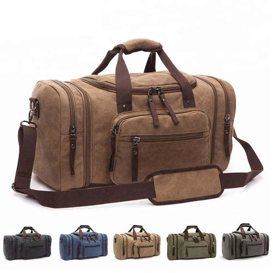 JMT-172234 Stylish Large Capacity Canvas Travel Tote Bag - Waterproof Luggage Duffel Bag