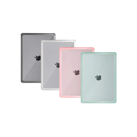 JMT-176010 Crystal TPU Anti-Slip Laptop Case with Louver Design for MacBook Air 13.3 Inches