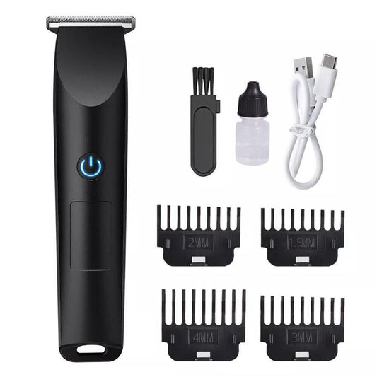 JMT-196938 Rechargeable Electric Beard Shaver Trimmer with R-Shaped Head and USB Charging