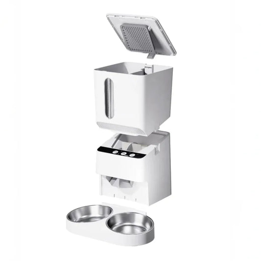 JMT-206282 Automatic Dual Bowl Smart Feeder for Dogs with Slow Feeding Function