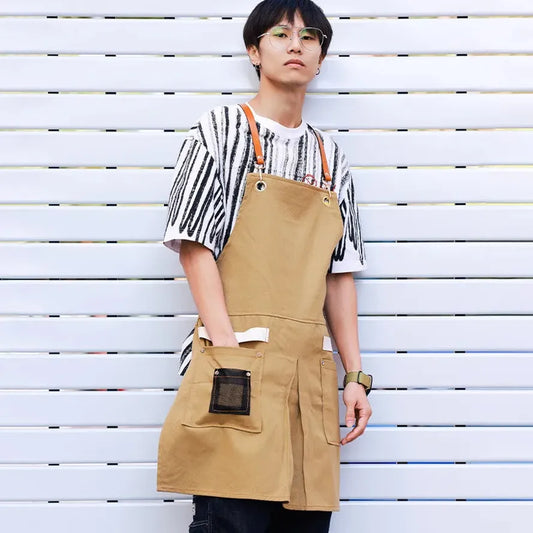 JMT-207946 Sleeveless Cowboy Apron for Home and Work - Eco-Friendly Fabric, Multiple Colours Available