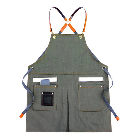 JMT-207946 Sleeveless Cowboy Apron for Home and Work - Eco-Friendly Fabric, Multiple Colours Available