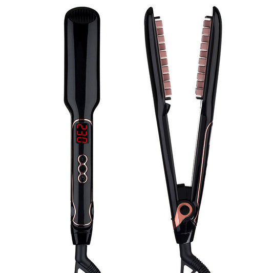 JMT-209354 Tourmaline Ceramic Fluffy Hair Straightener with Temperature Control for Wet and Dry Hair
