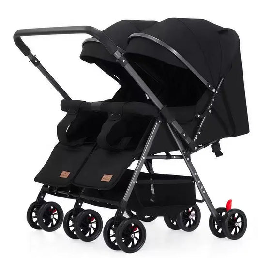 JMT-215818 Twin Baby Stroller with Be-Directional Seats - Foldable Push Chair for Newborns
