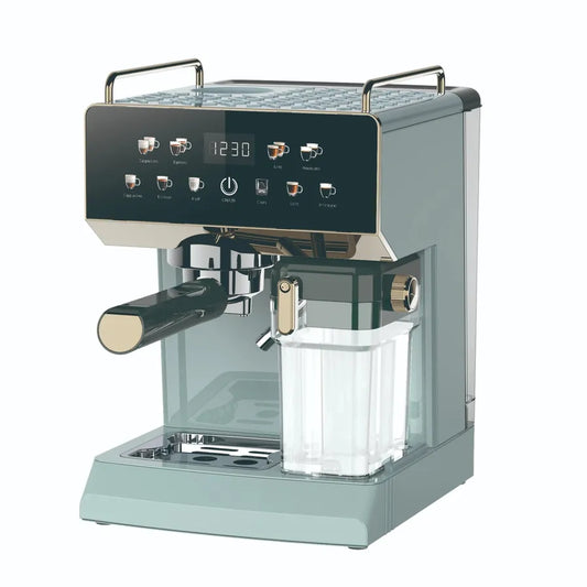 JMT-219082 6 in 1 Electric Espresso Coffee Maker with Built-in Milk Frother and 15 Bar Pressure