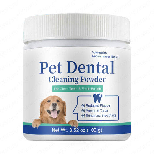 JMT-220490 Pet Teeth Cleaning Powder - 100g Natural Oral Care Solution for Dogs and Cats