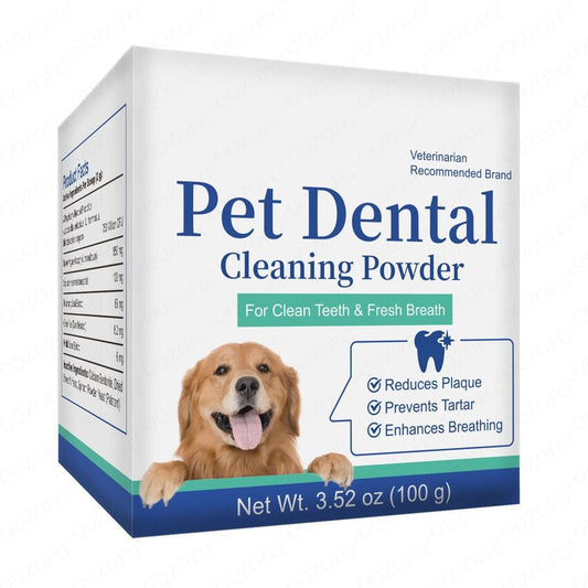 JMT-220490 Pet Teeth Cleaning Powder - 100g Natural Oral Care Solution for Dogs and Cats