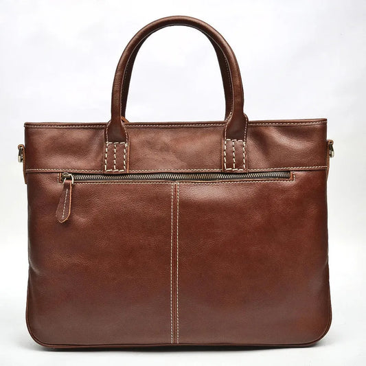 JMT-223114 Luxury Vintage Leather 14 Inch Laptop Bag for Men, Messenger Briefcase Ideal for Business Use