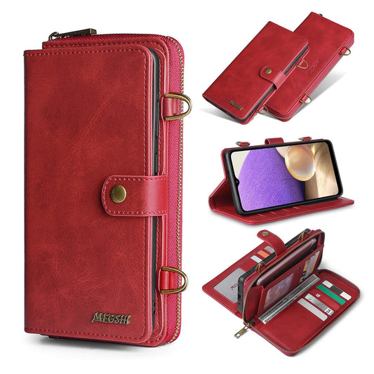 JMT-226698 Multi-Function Diagonal Mobile Phone Case Flip Holster in Solid Colors for Samsung Models