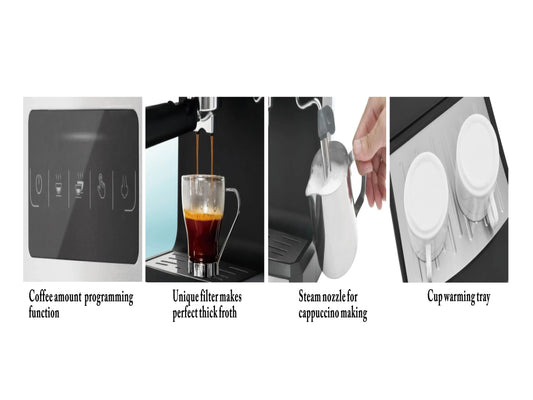 JMT-227594 Express Black Coffee Maker for Home Use - Sleek Design and Efficient Brewing System