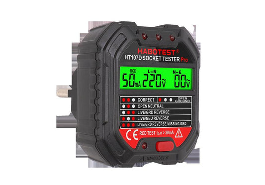 JMT-228618 Digital Socket Tester with Multifunctional Display for Electrical Ground and Wiring Checks
