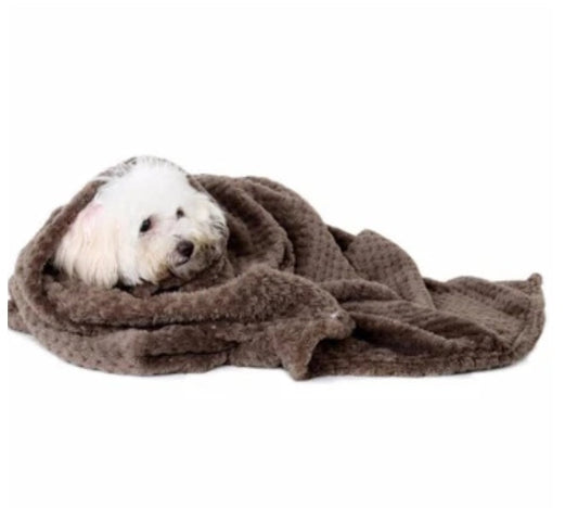 JMT-229770 Pure Cotton Flannel Pet Blanket - Casual Style in Brown, Green, Beige, 70x100 cm