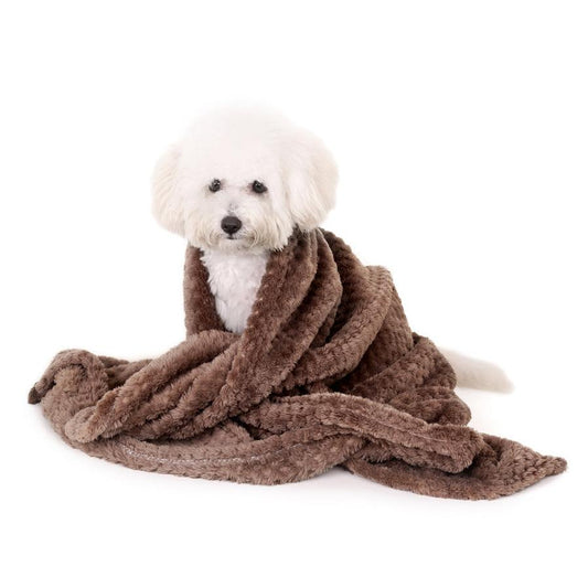 JMT-229770 Pure Cotton Flannel Pet Blanket - Casual Style in Brown, Green, Beige, 70x100 cm