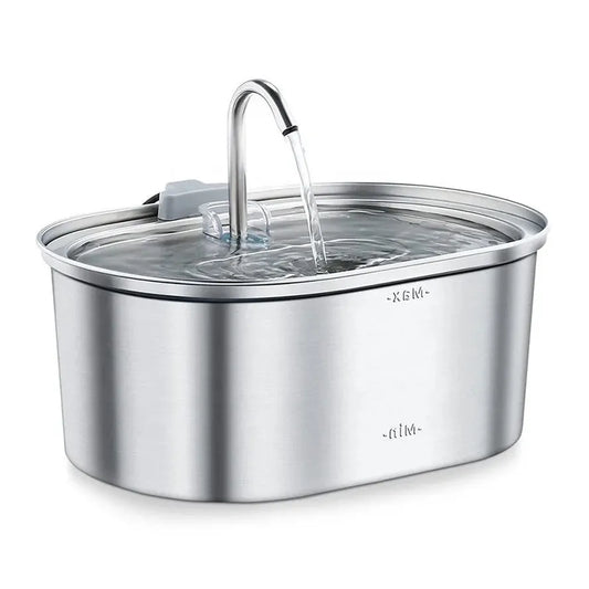 JMT-234442 Wireless Charging 3.2L Stainless Steel Pet Water Fountain for Cats and Dogs