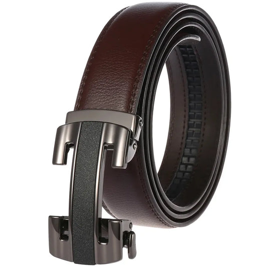 JMT-242570 Luxury Genuine Leather Men's Automatic Buckle Belt
