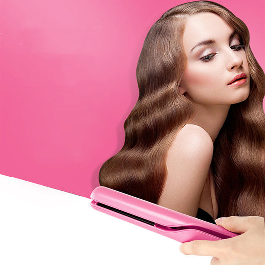 JMT-244106 Portable Hair Curling and Straightening Device in Black Pink and Light Champagne Gold, 220V