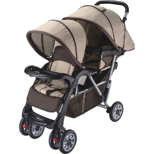 JMT-251210 Twins Double Seat Baby Stroller - M-738 Model for Convenient Twin Travel